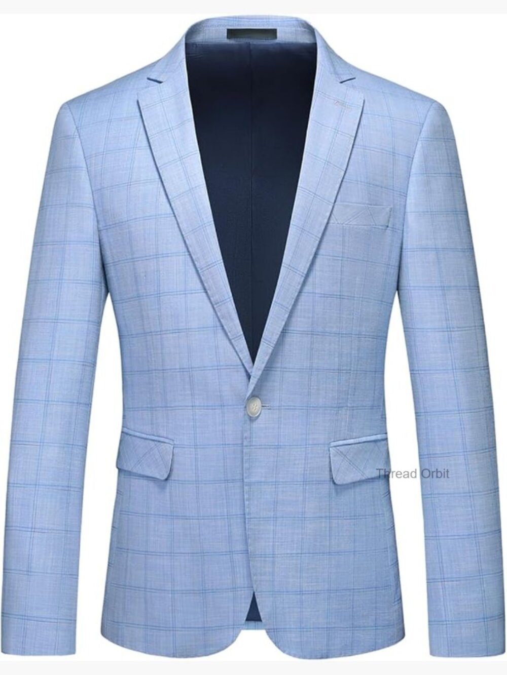 Slim Fit Plaid Blazer Sport Coat Lightweight Checkered Jacket